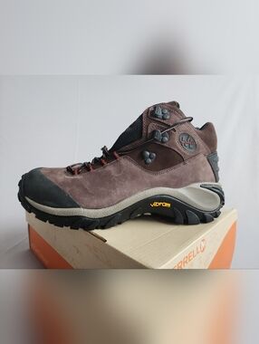 Merrell Men's Phaser Rush Brown Suede Hiking Boot - Waterproof Mid-Top